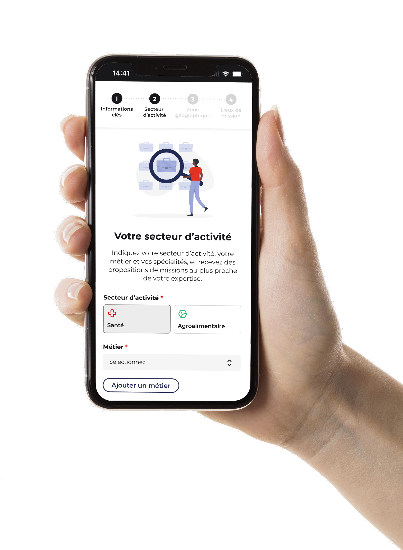 Application métier sur mesure - Interface 2 - Vigee